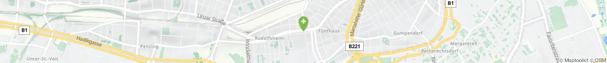 Kartendarstellung des Standorts für Dreifaltigkeits-Apotheke in 1150 Wien